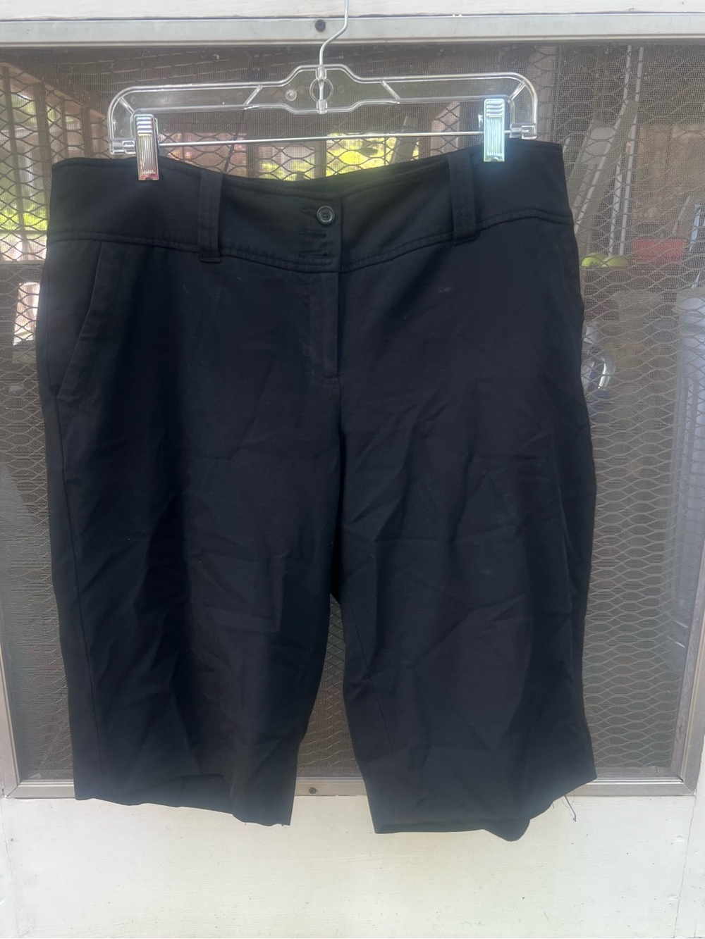 MICHAEL Michael Kors Black Shorts with Button Waist